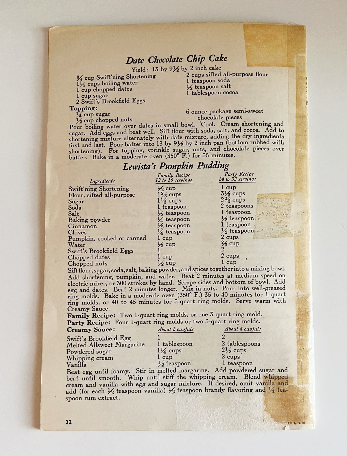 Party Plans for Food & Games, 1962