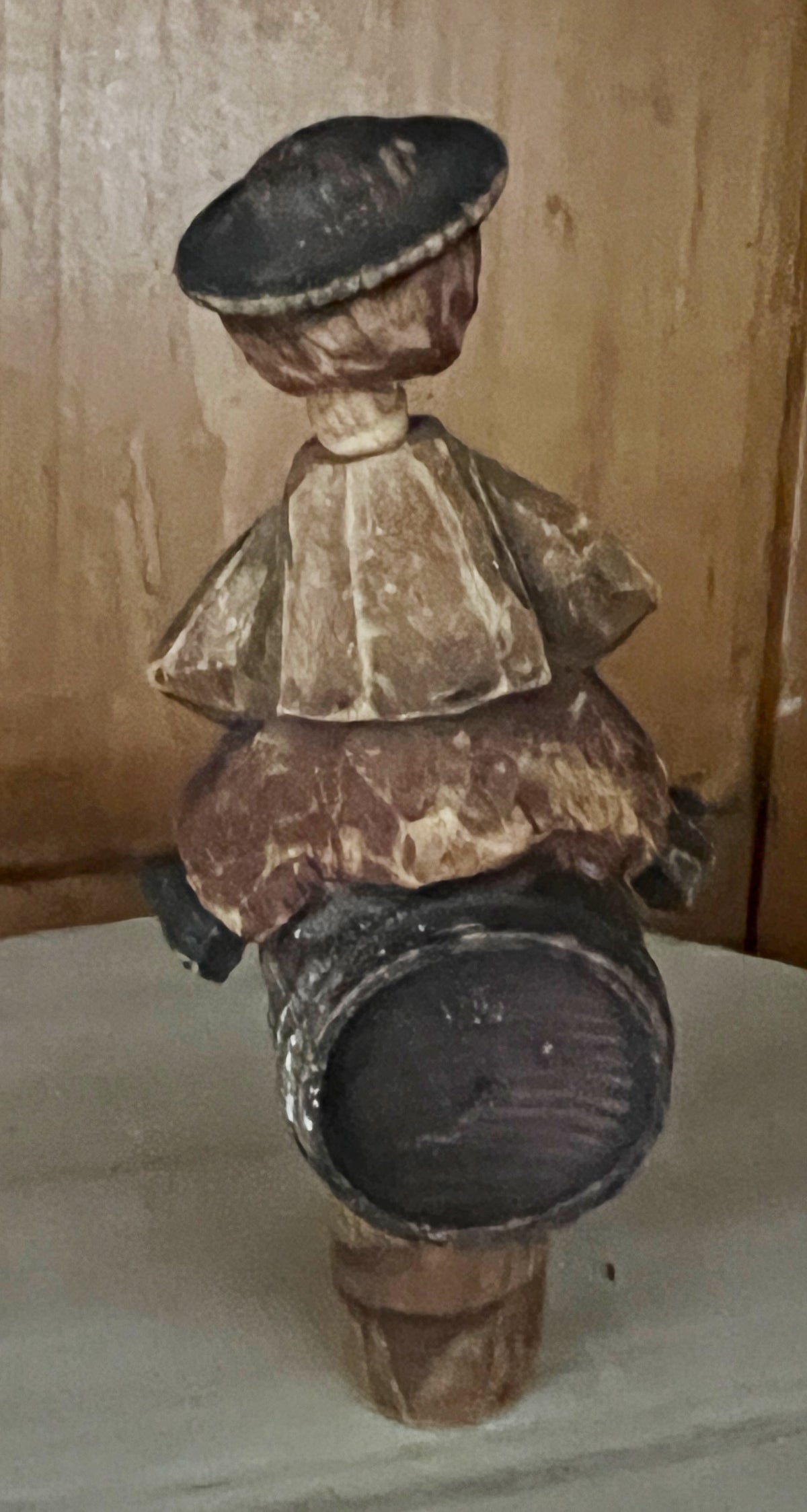 Vintage ANRI Mechanical Bottle Stopper - Nodder Bobblehead, 1930s