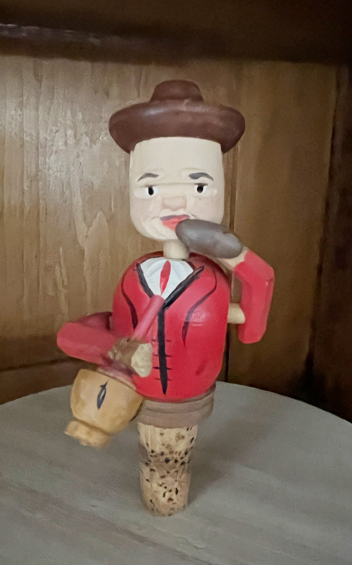 Vintage ANRI Mechanical Bottle Stopper - Eat/Drink, 1930/60s