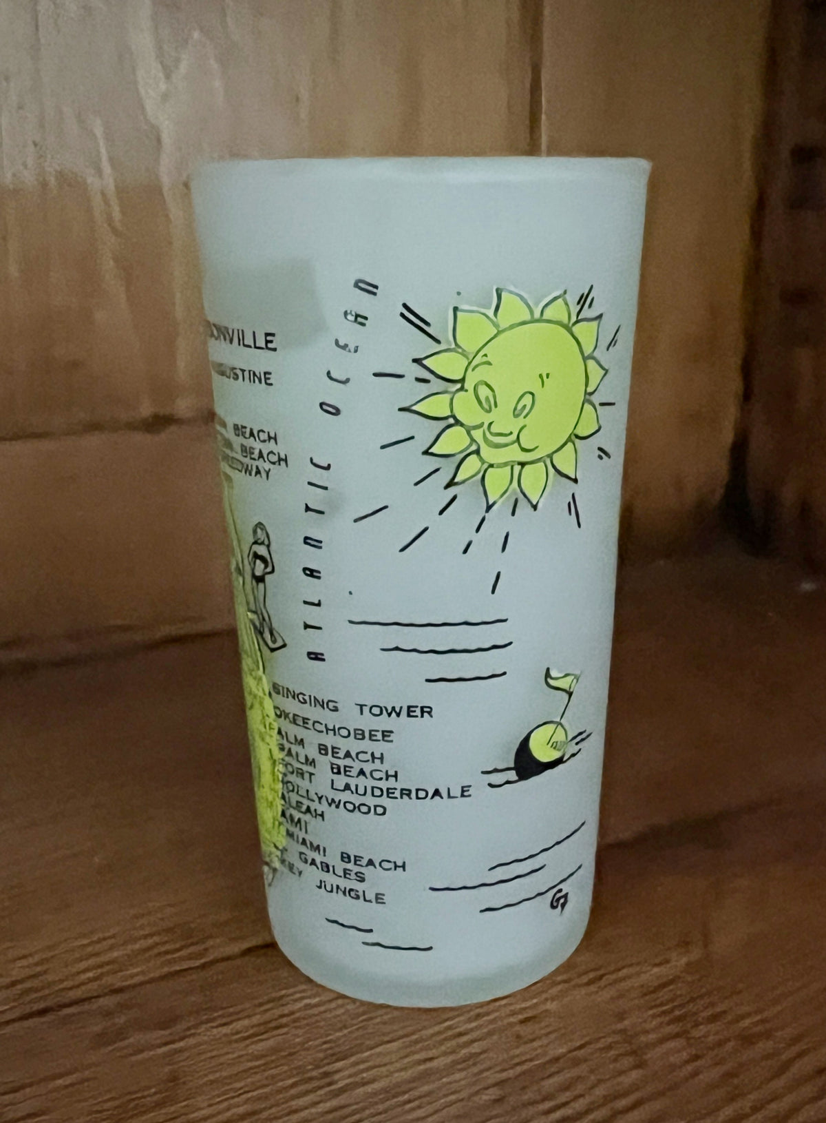 Hazel-Atlas State of Florida Frosted Tumbler - 1950/60s