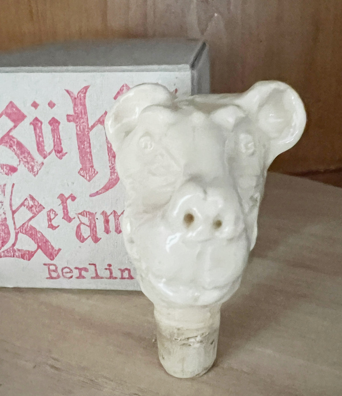 Kuhn Keramik, Berlin Bear Cork Topper - NEW