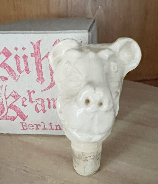 Kuhn Keramik, Berlin Bear Cork Topper - NEW