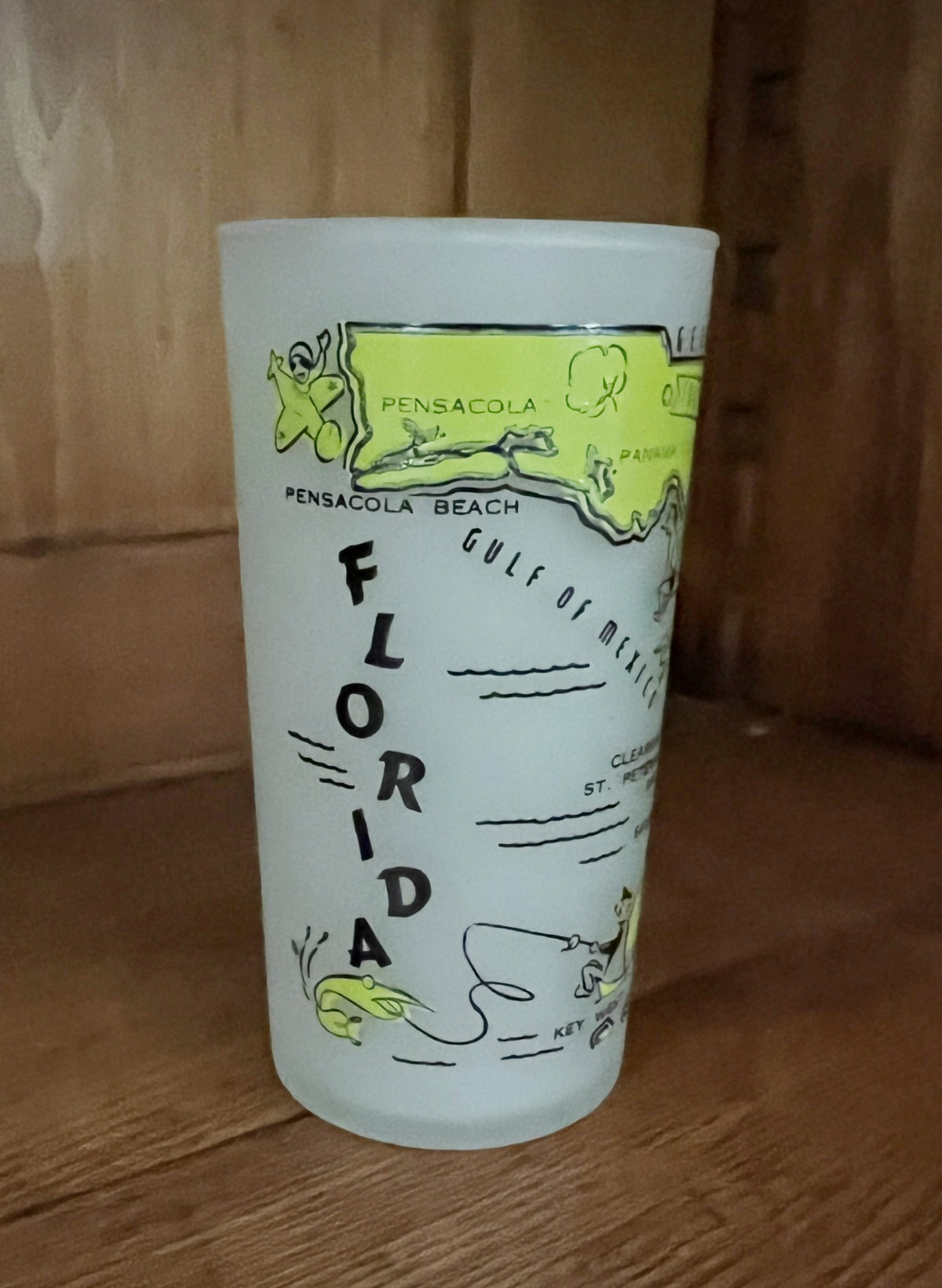 Hazel-Atlas State of Florida Frosted Tumbler - 1950/60s