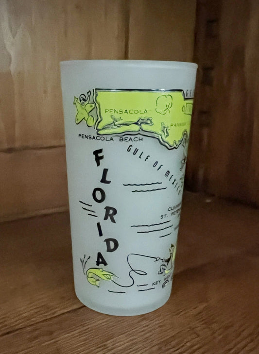 Hazel-Atlas State of Florida Frosted Tumbler - 1950/60s