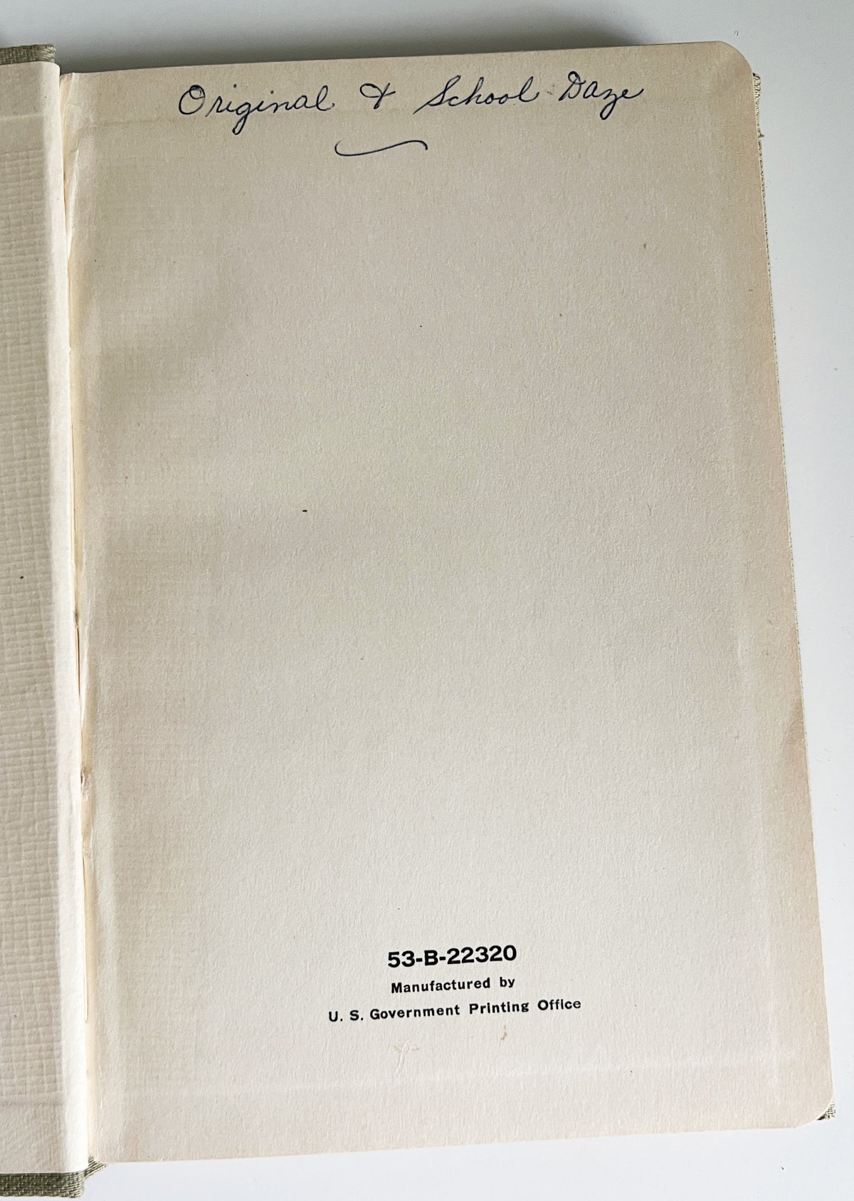 Federal Supply Service Notebook - Model # 53-B-22320, 1970s