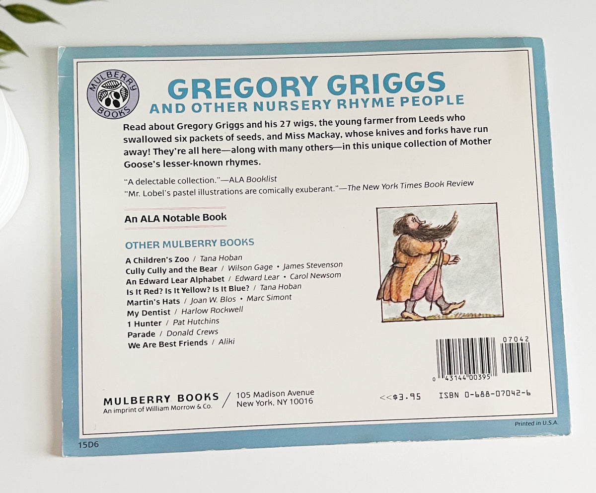 Gregory Griggs  & Other Nursery Rhyme People – Arnold Lobel, 1978